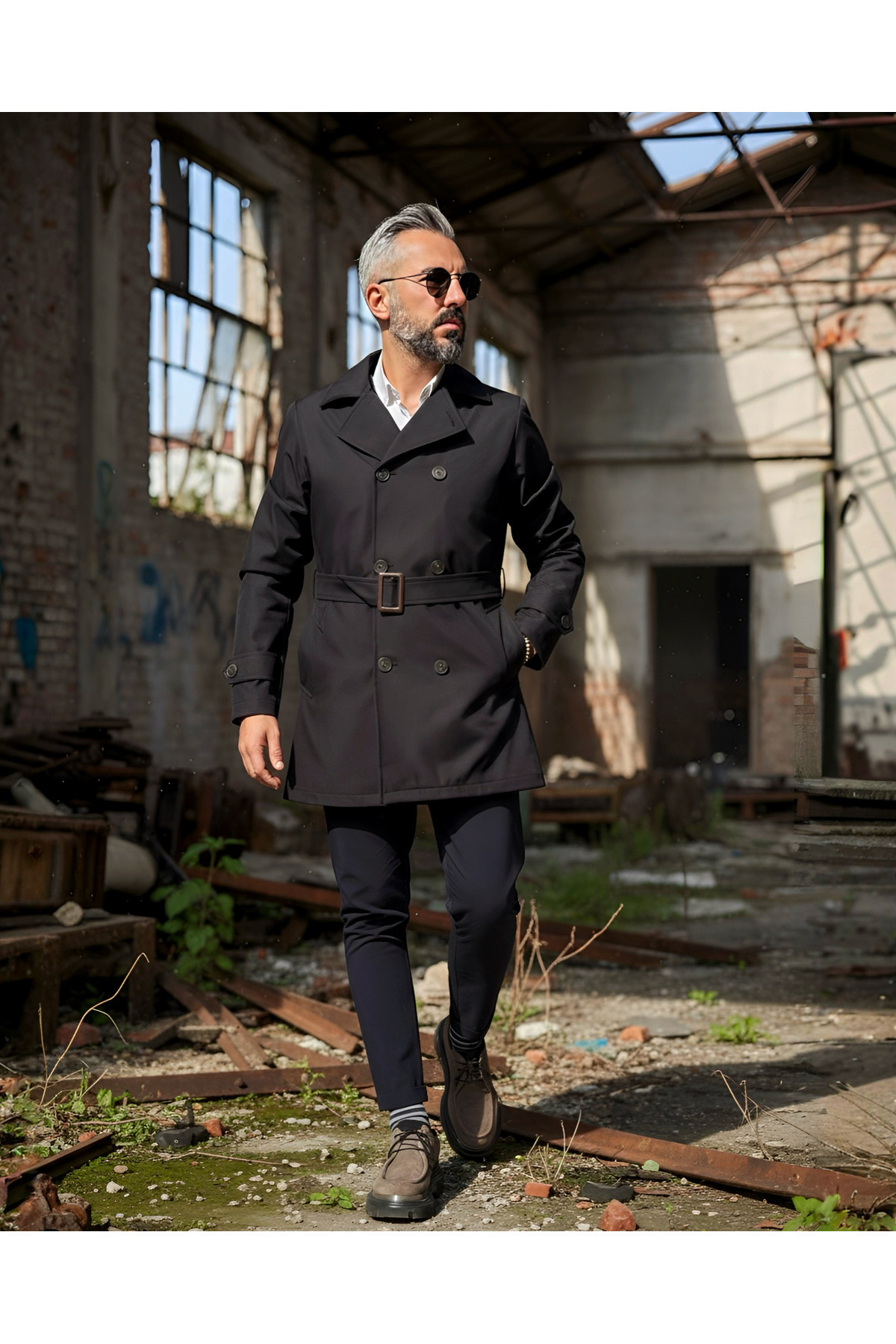 higo Premium Waterproof Erkek Trençkot