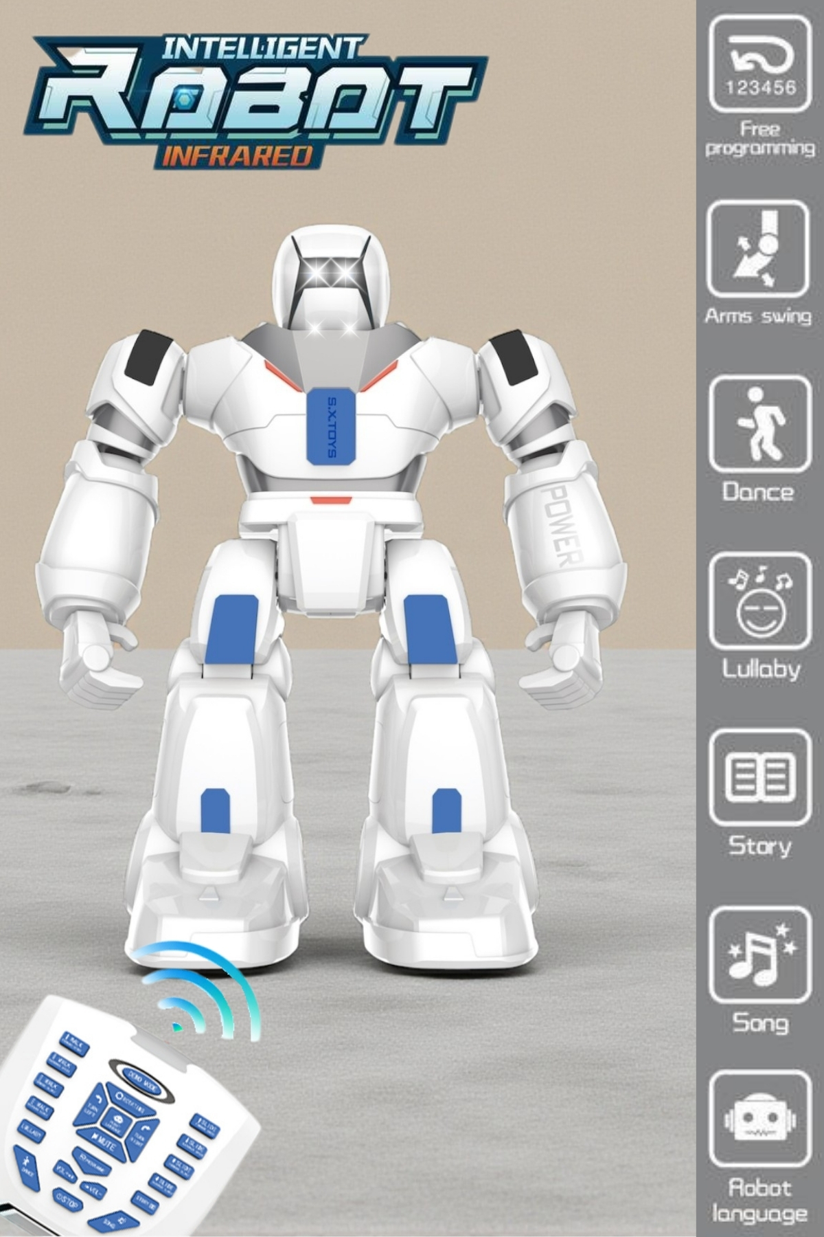 TRENDZONE Uzaktan Kumandalı Şarjlı Işıklı Müzikli Dans Eden Ninni