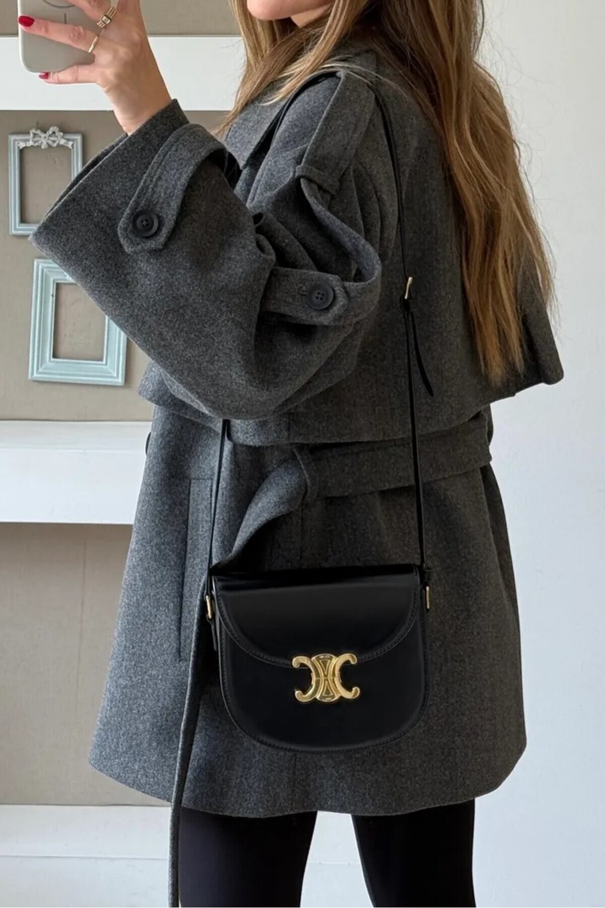 Suziş  ARA BOY APOLETLİ STANDART BEDEN KAŞE KABAN 9669 - Görsel 3