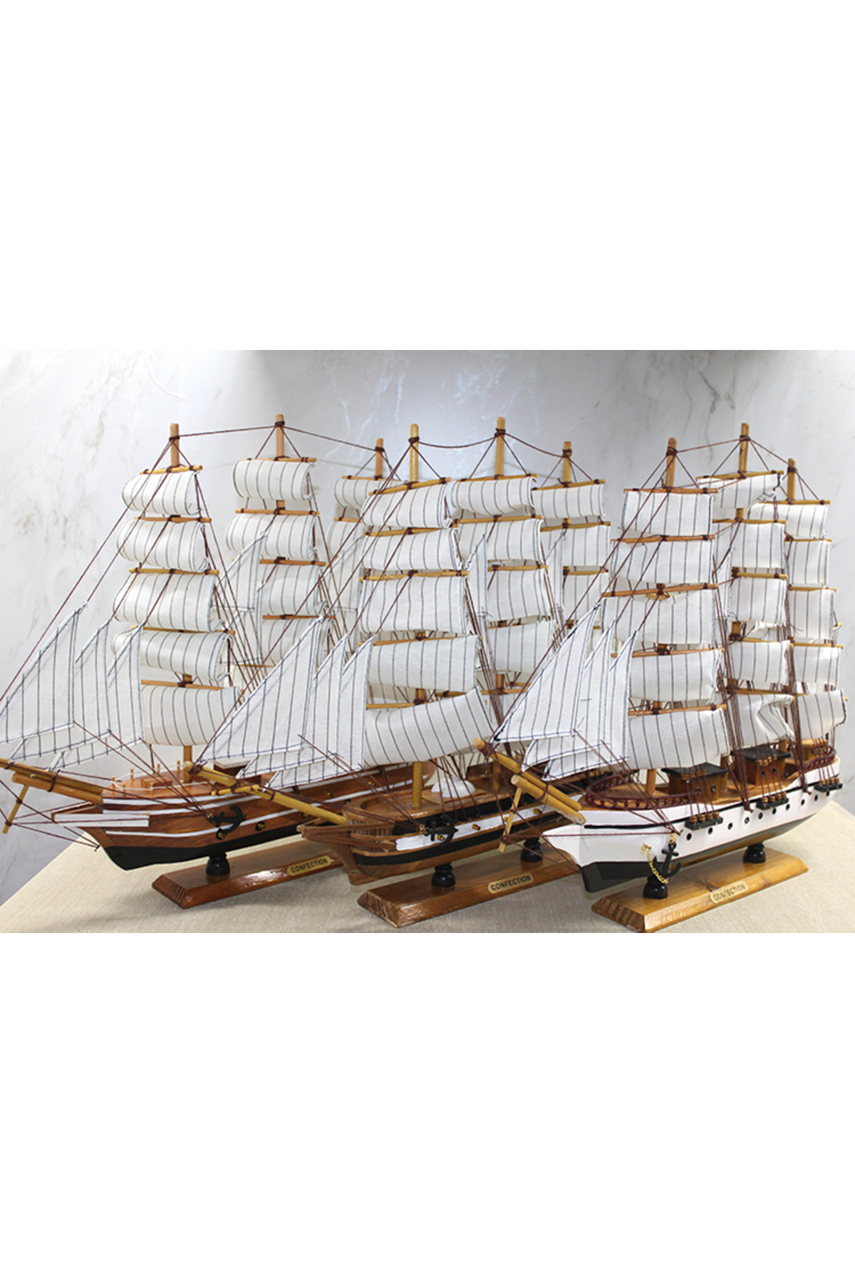 TTT.desıgn Ahşap Yelken Gemi Model 3