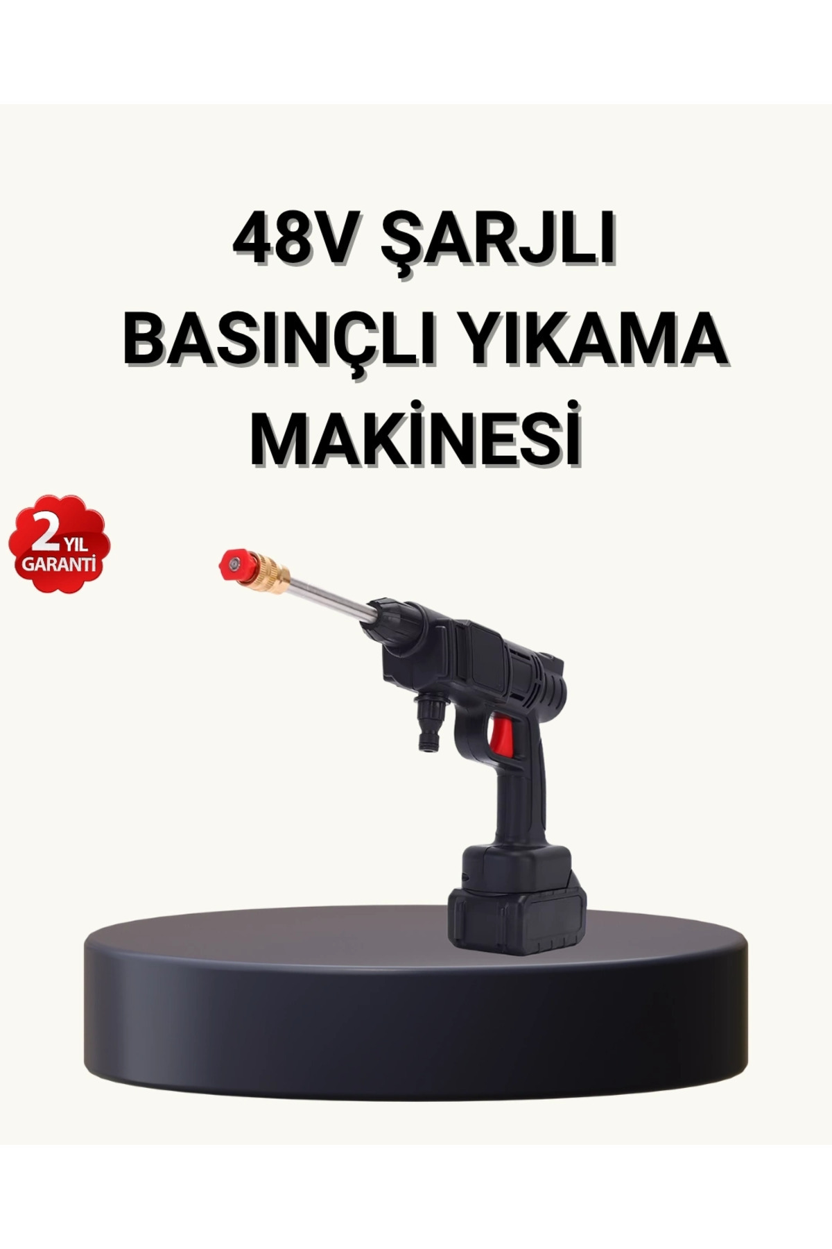 Aspata Store BUĞZ Taşınabilir Basınçlı Yıkama Makinesi – 5m Hortumlu, Köpük Şişeli, 48V Güçlü