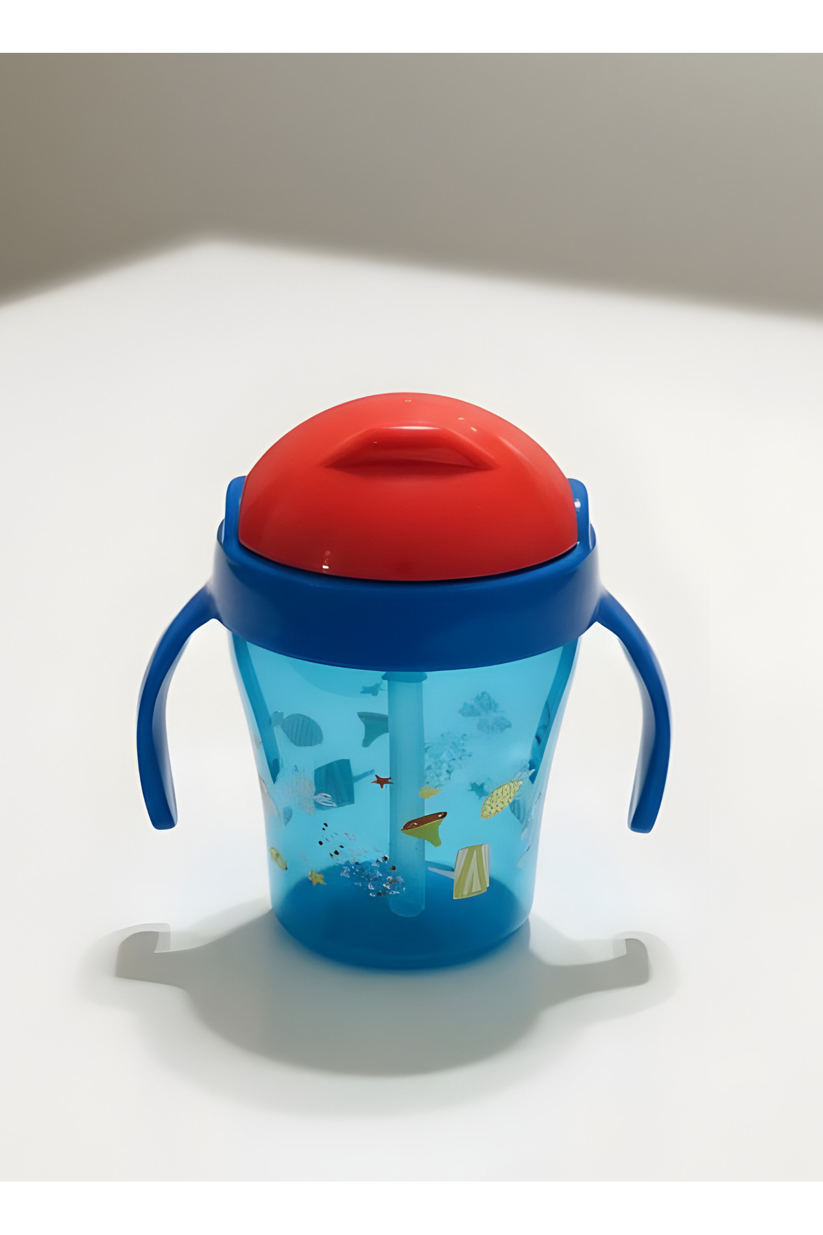 MARİCOCO Yumuşak Silikon Pipetli Şeffaf Matara 200ml | Suluk Kapaklı Su Şişesi Çocuk Su Matarası 9+ ay/m fotoğrafı 3 (önizleme)