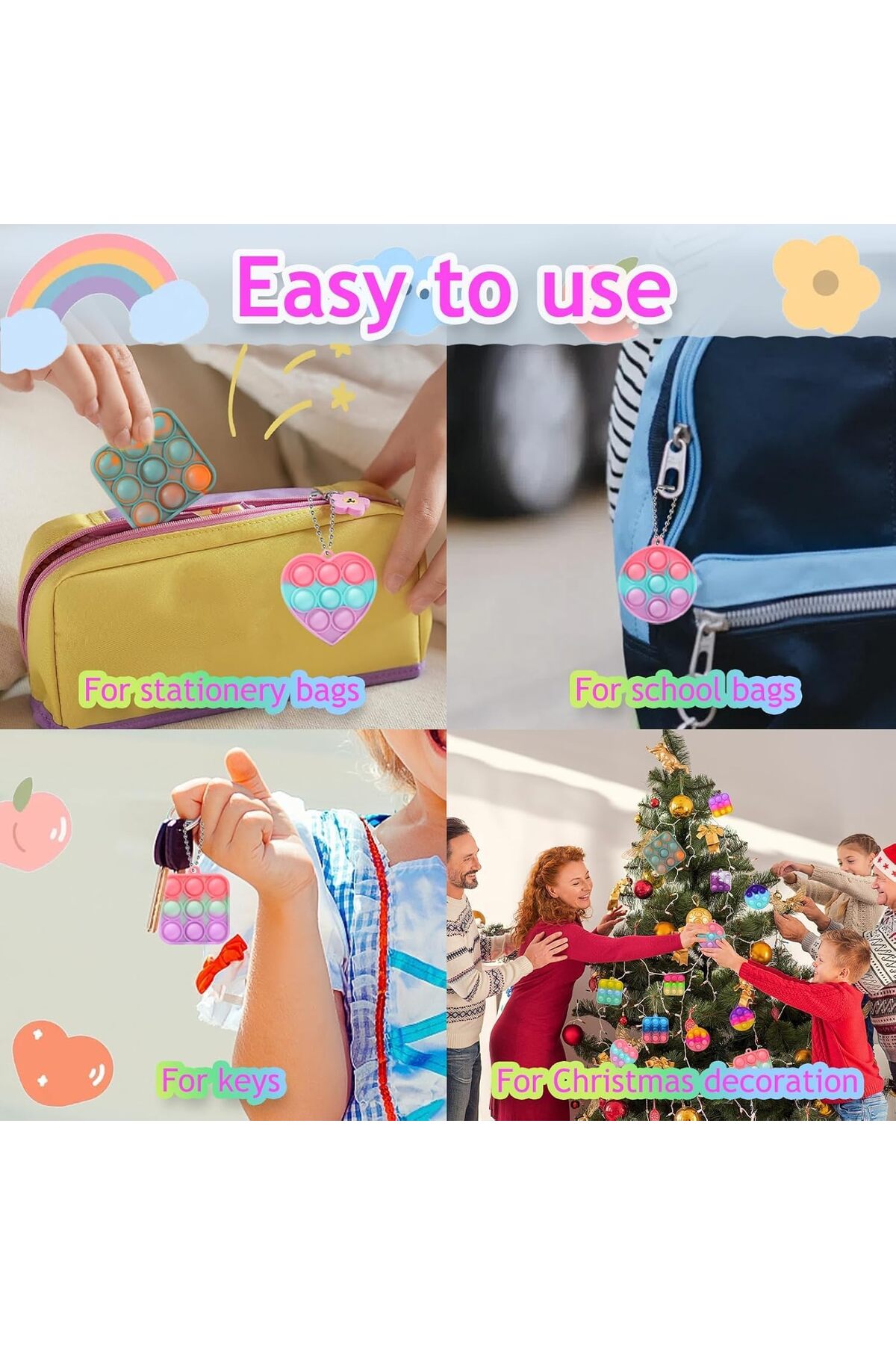 ® بسته ۶۰ عددی اسباب‌بازی‌های مینی پاپ – هدایای جشن کودکان و اسباب‌بازی‌های حسی