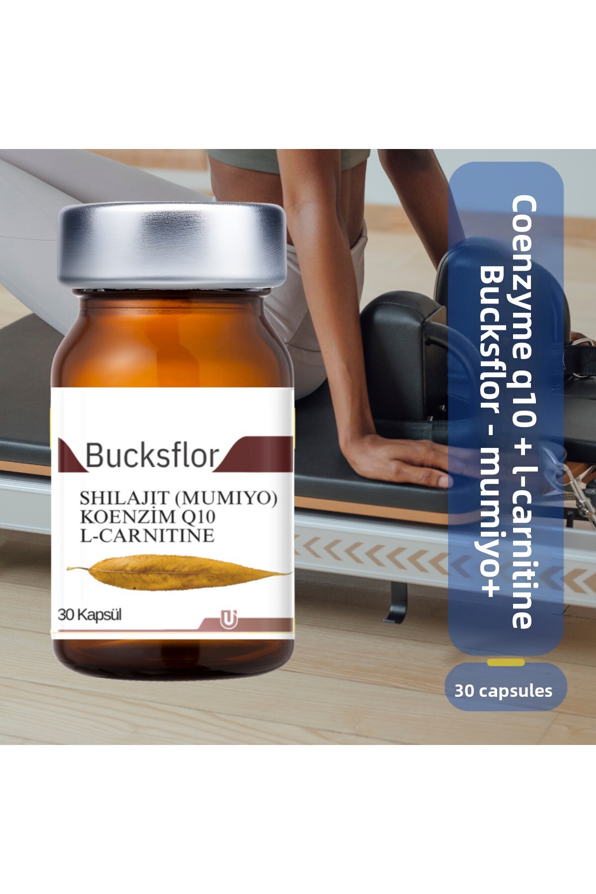 BUCKSFLOR – Mumiyo + Coenzyme Q10 + L-Carnitine Mitochondrial Energy  Complex – 30 Capsules- Trendyol
