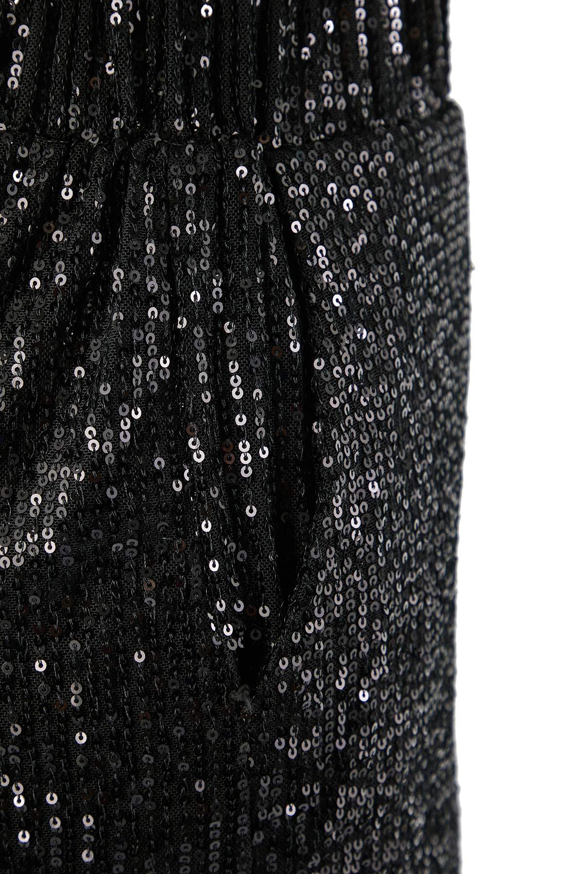 Trendyolmilla  Siyah Dökümlü Beli Lastikli Payet Şort TPRAW26SR00003 - Görsel 9