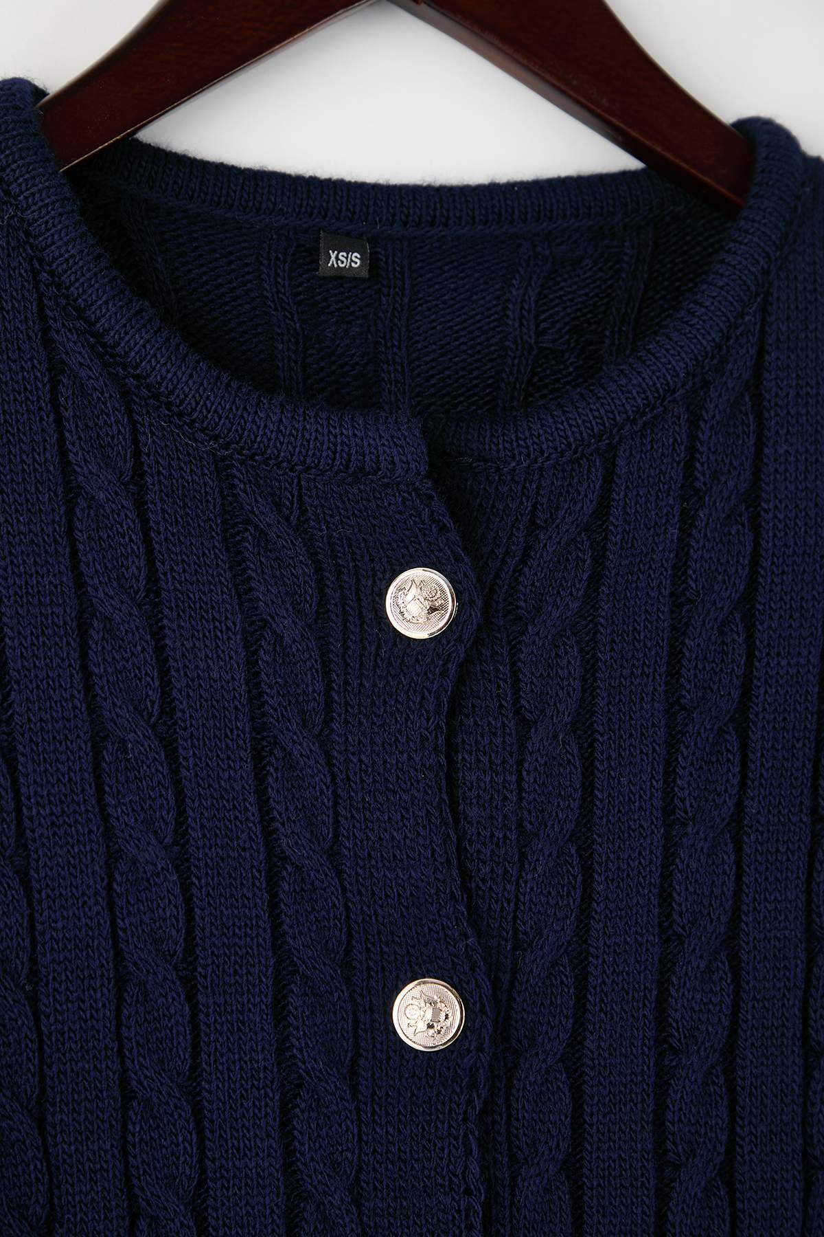 Trendyolmilla  Lacivert-Ekru 2'li Fitted/Vücuda Oturan İkili Paket Triko Hırka TWOAW26HI00218 - Görsel 12