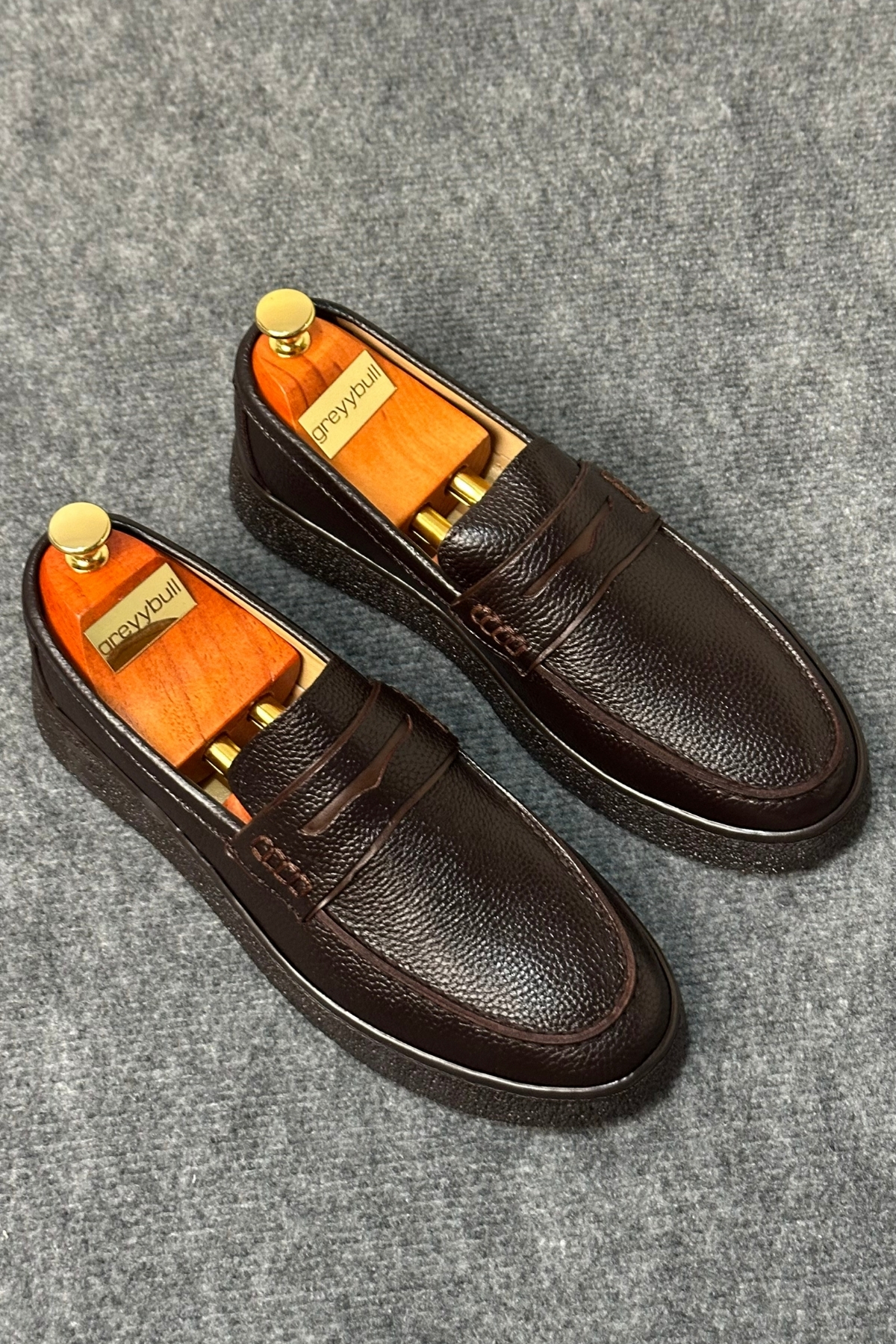 Greyybull Shoes kahve Hakiki Deri Erkek Günlük Ayakkabı, Loafer Ayakkabı, Hafif Ayakkabı görsel 7