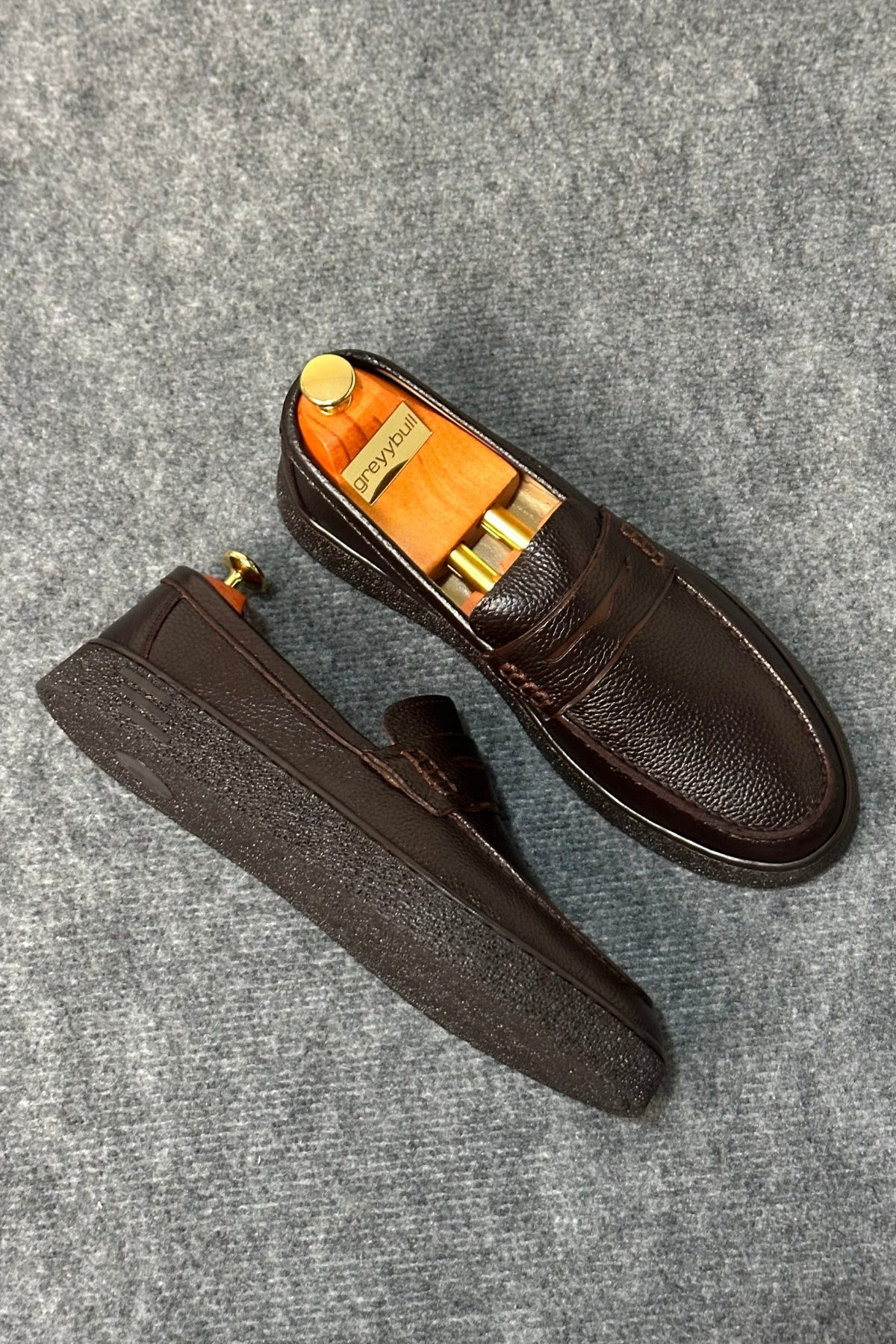 Greyybull Shoes kahve Hakiki Deri Erkek Günlük Ayakkabı, Loafer Ayakkabı, Hafif Ayakkabı görsel 8