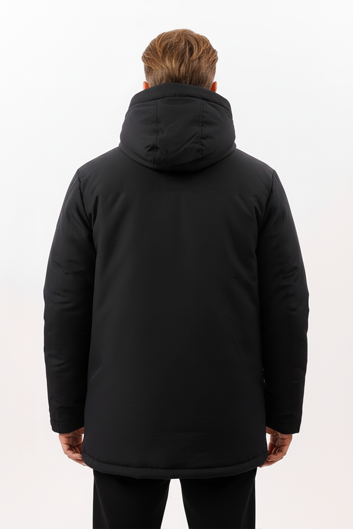 D1fference  Erkek Kışlık Parka Sıcak Tutan Dolgu Kalın İç Astarlı Su İtici Rüzgar Geçirmez Kapüşonlu Parka Mont - Görsel 5