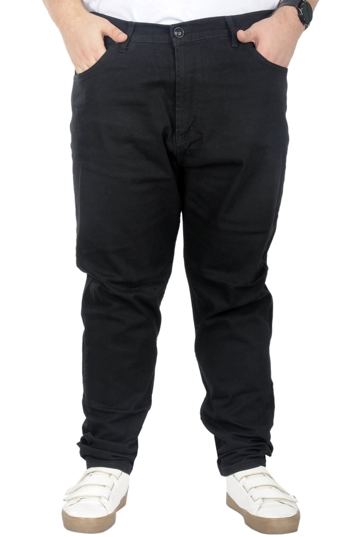ModeXL Mode Xl Büyük Beden Pantolon Gabardin Jogger Doğa 22920 Siyah