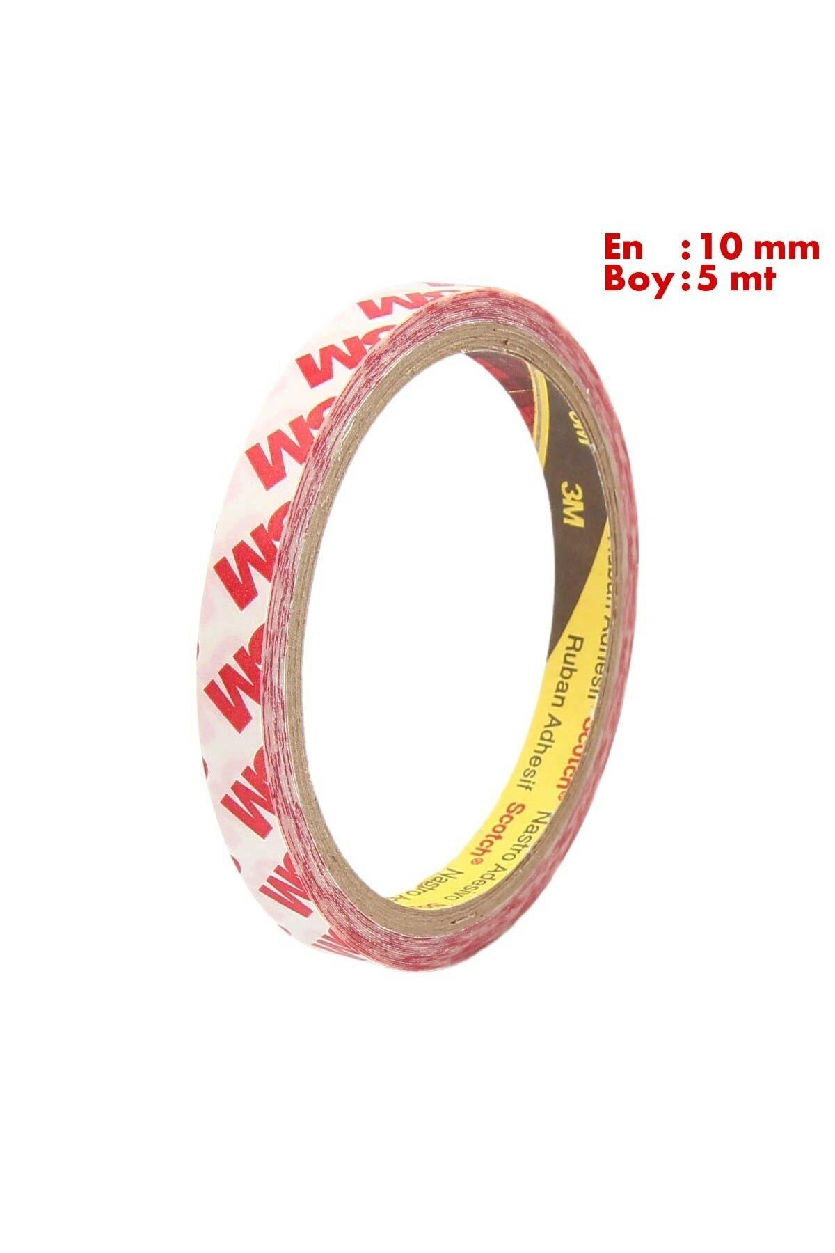 3M 9088 Akrilik Şeffaf Çok Güçlü Çift Taraflı Bant En:10mm Boy:5mt