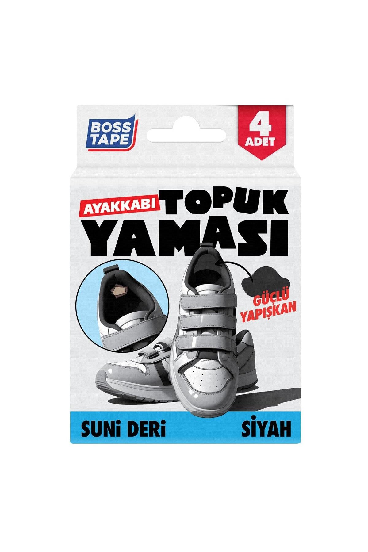 Boss Tape Ayakkabı Topuk Yaması Yapışkanlı Ayakkabı Tamir Bandı Siyah
