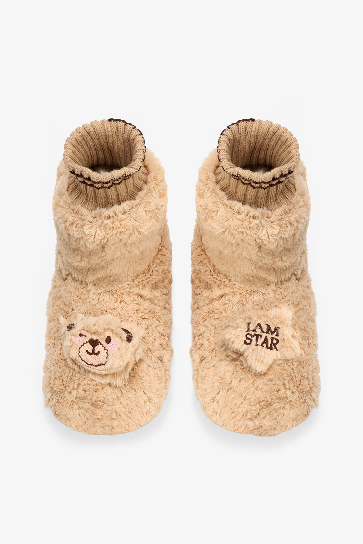 Penti Bej I Am Star Nakışlı Ev Patiği