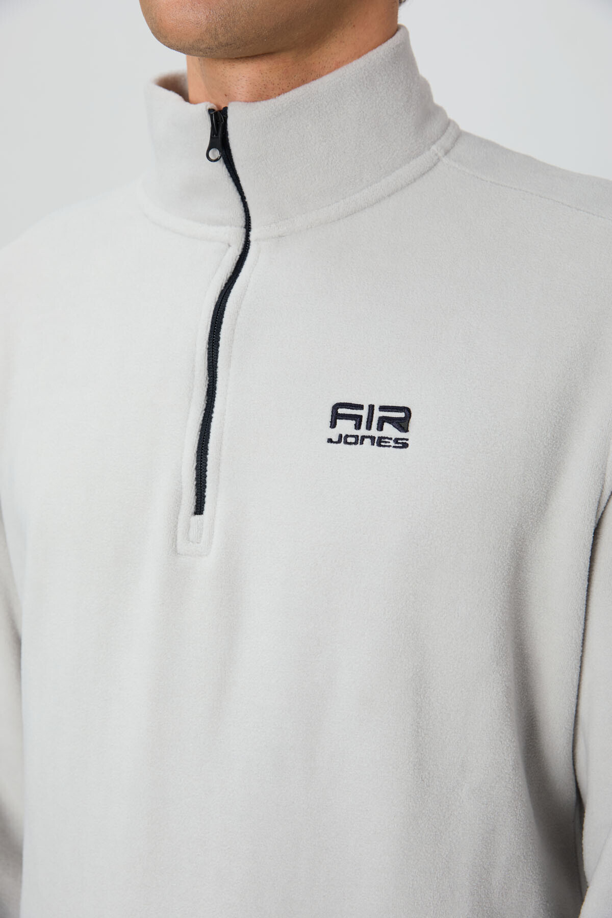 River Taş Dik Yaka Erkek Polar Sweatshirt - 88310 — رنگارنگ A14ER-88310 — تصویر 3 از 6