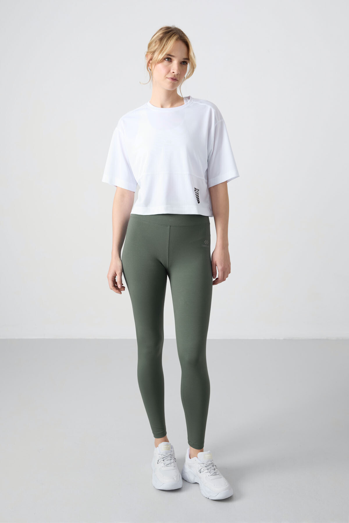 TOMMY LIFE Çağla Yüksek Bel Toparlayıcı Slim Fit Dar Paça Kadın Tayt - 94011 görsel 2