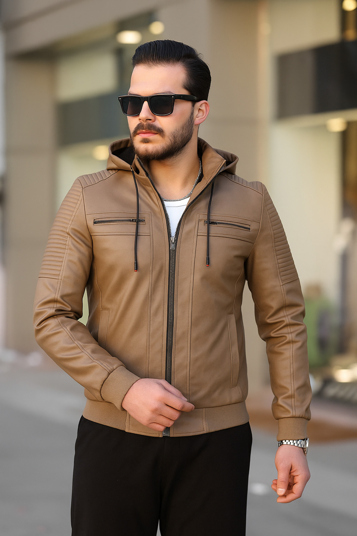 کاپشن مردانه راسته آستین بلند | مرو لایف Mero Life MERO-1005 - تصویر 3