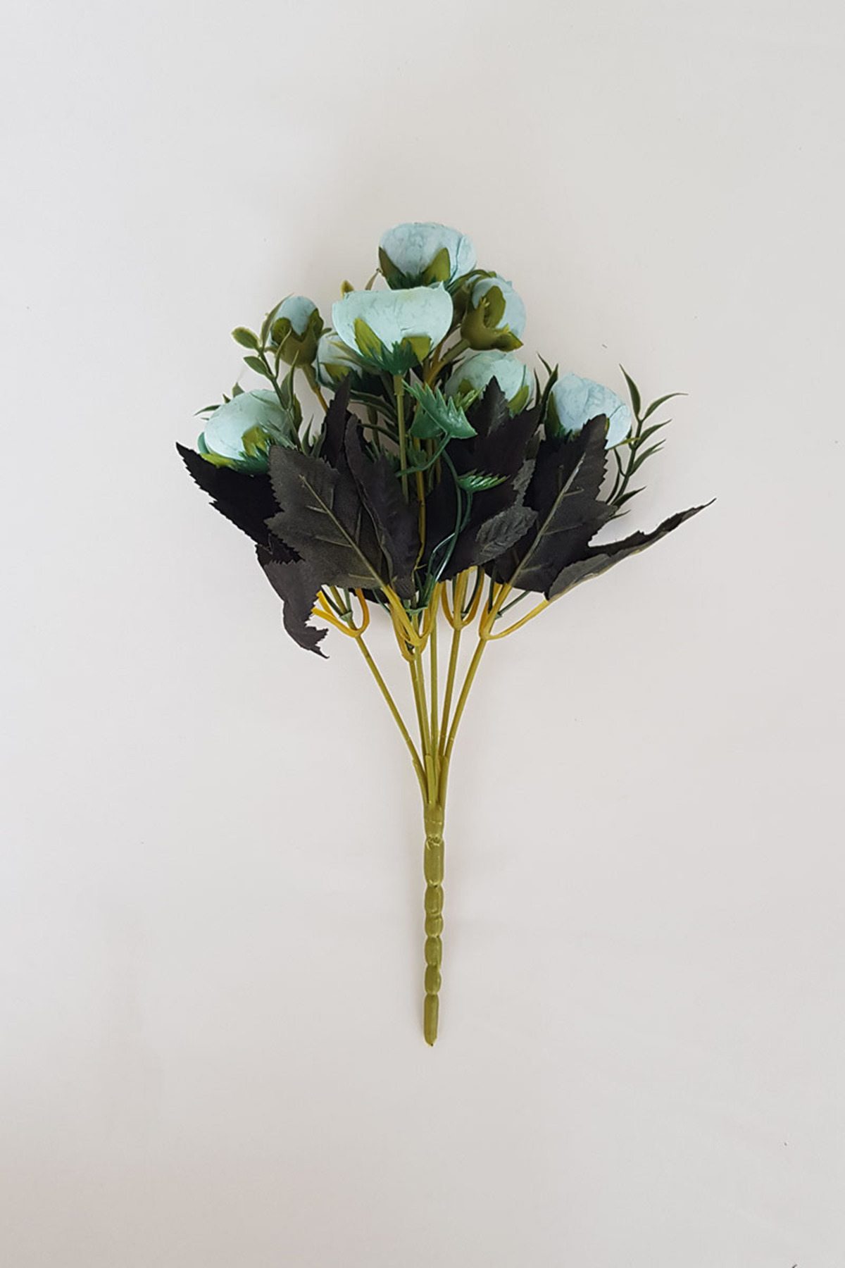 Artificial 6 Branches Peony Rose Bundle Blue