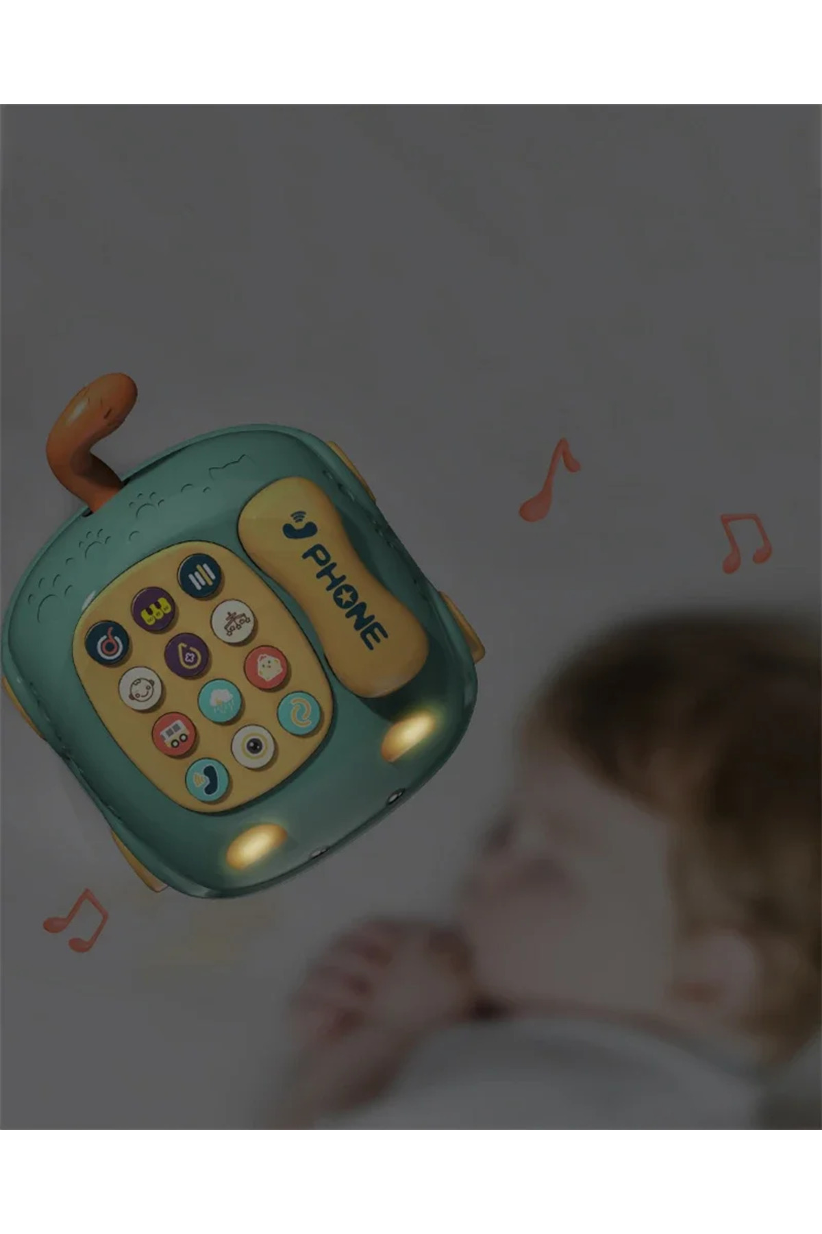عروسکی تلفن موزیکال ۳ در ۱ صورتی برای نوزادان و کودکان نوپا، اسباب‌بازی تعاملی آموزشی با چراغ‌ها و داستان تلفن گربه‌ای