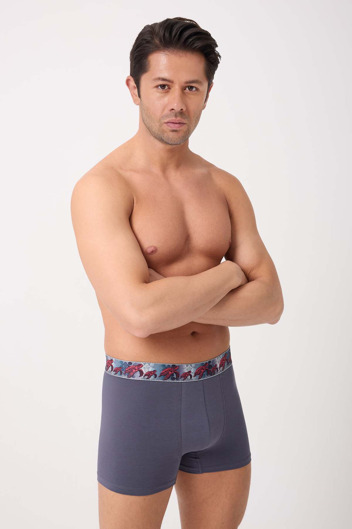 Saint Sail Pamuklu Likralı Esnek Kumaşlı Baskılı Renkli Desenli 3'lü Set Erkek Boxer görsel 5