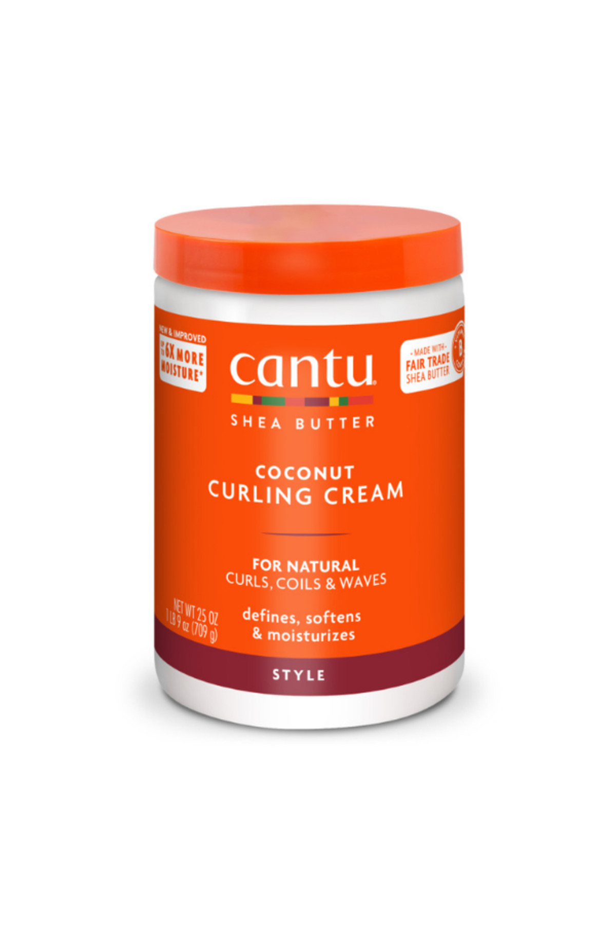 Cantu نرمکننده موی فر با رایحه نارگیل، سایز بزرگ ۷۰۹ گرم - مناسب برای موهای فر و وز — 07908-12/3EU