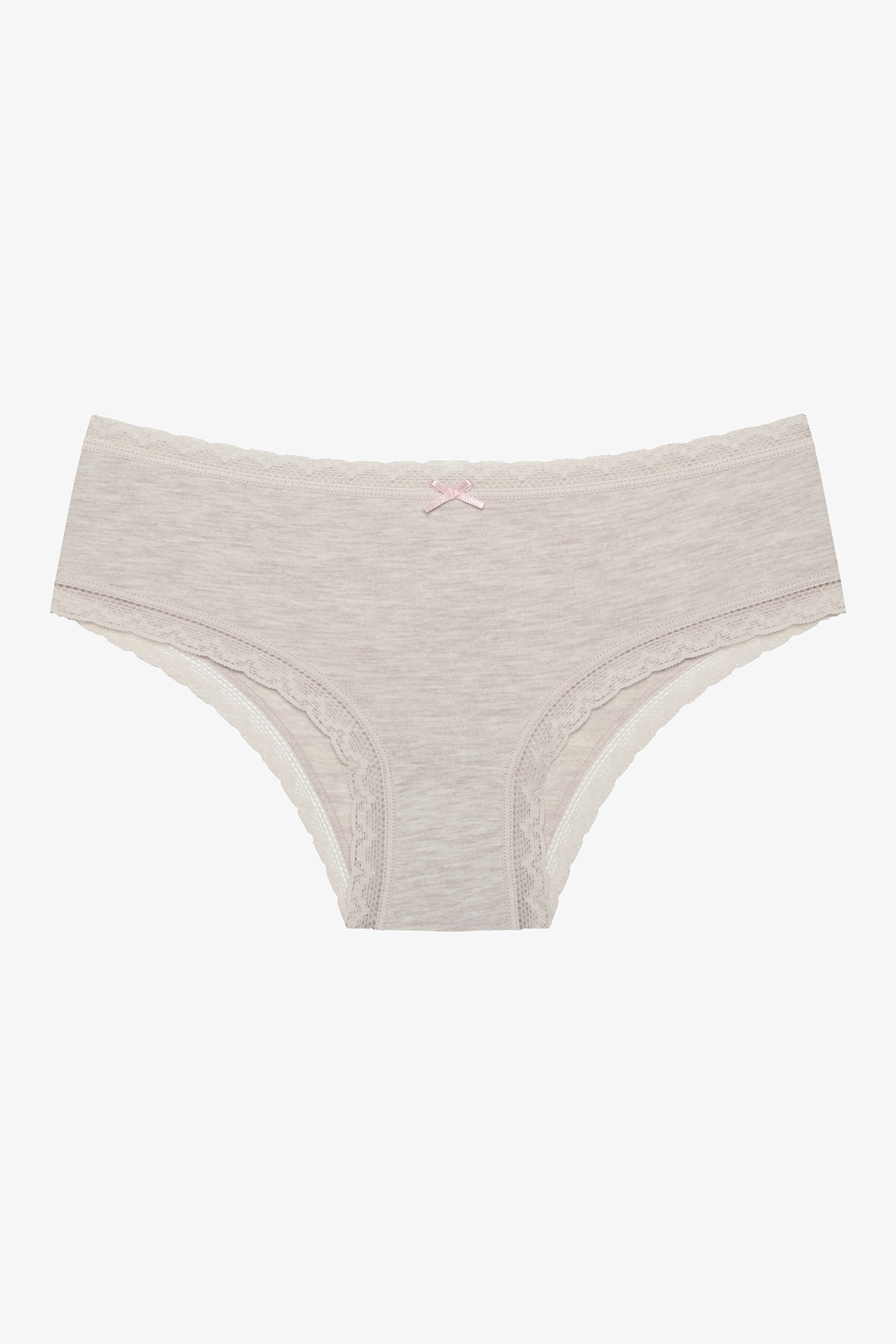 Penti Denné čipkované 3-dielne bavlnené béžové bedrové nohavičky