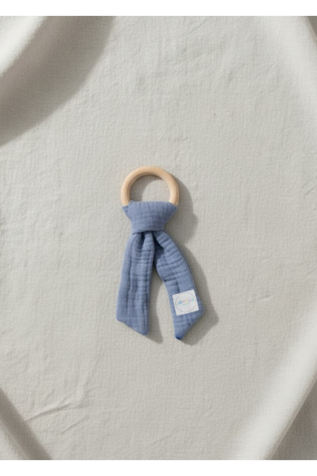 Joyous Mom Kids Hoş Geldin Bebek Seti 3'lü %100 Pamuk Müslin Set Diş Kaşıyıcı Emzik Askısı Uyku Arkadaşı Yenidoğan fotoğrafı 3 (önizleme)