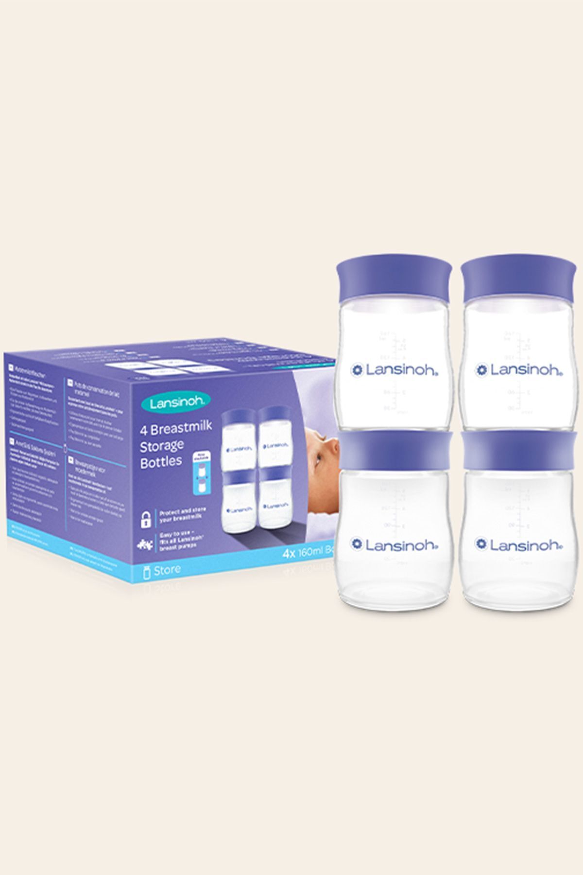 Lansinoh Süt Saklama Biberonu 4' Lü 0 Ay+