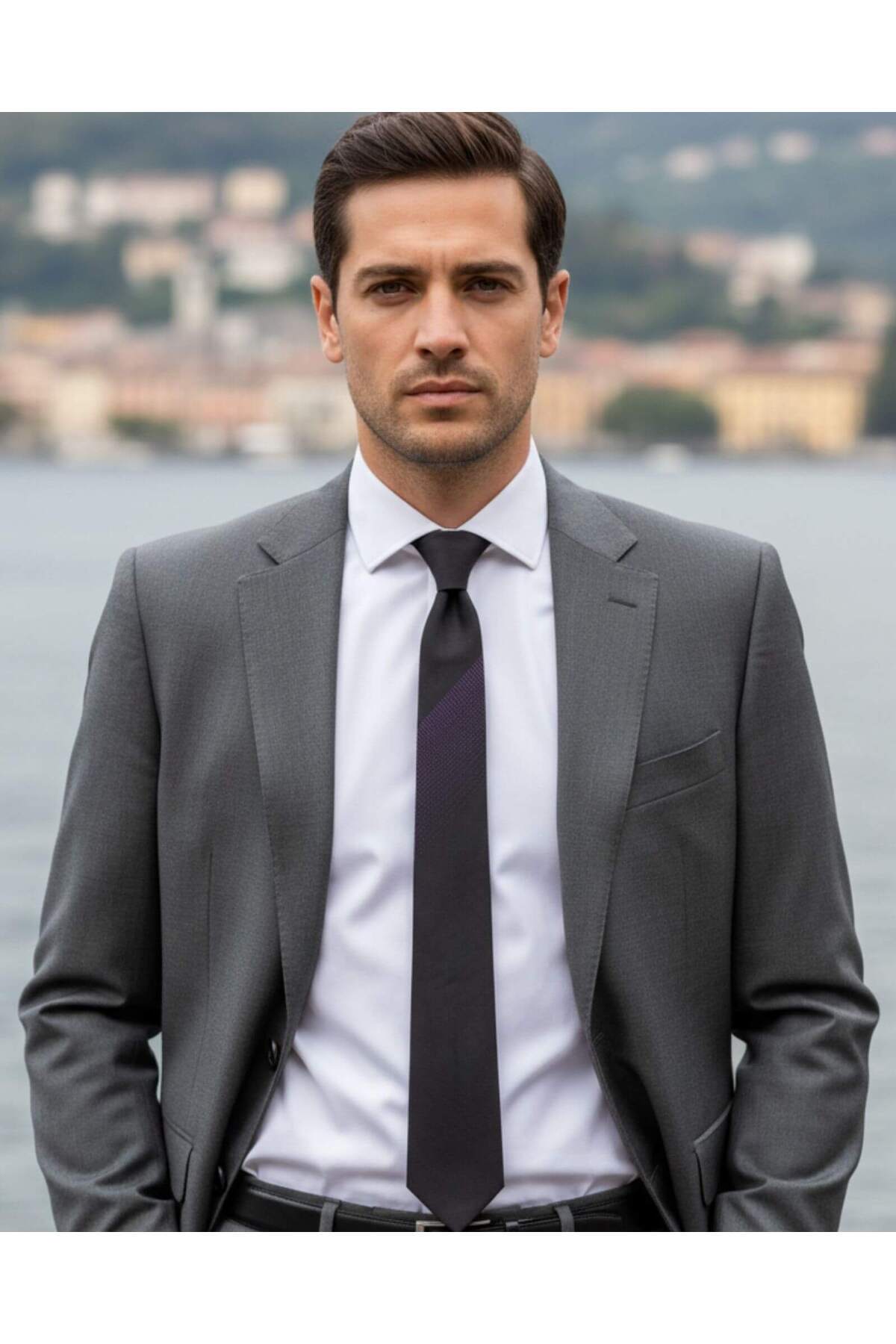  کراوات ابریشمی به عرض ۷ سانتی‌متر با طرح پنل یاسی