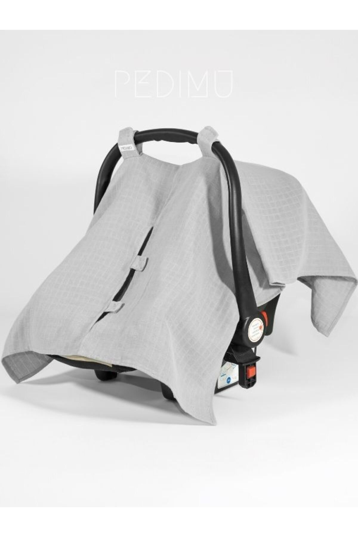 Pedimu Müslin Gri Renk Cırtlı Müslin Puset Örtüsü %100 Cotton fotoğrafı 5 (önizleme)