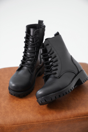 BAKGİY Siyah Cilt Kadın Bot BG1001-116-0001