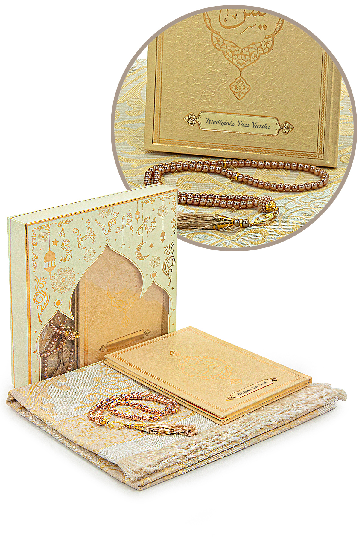 Cream Dowry Prayer Sheet Set Suitable for Bridal Bundle Religious Gift Name-Special Yasin Book