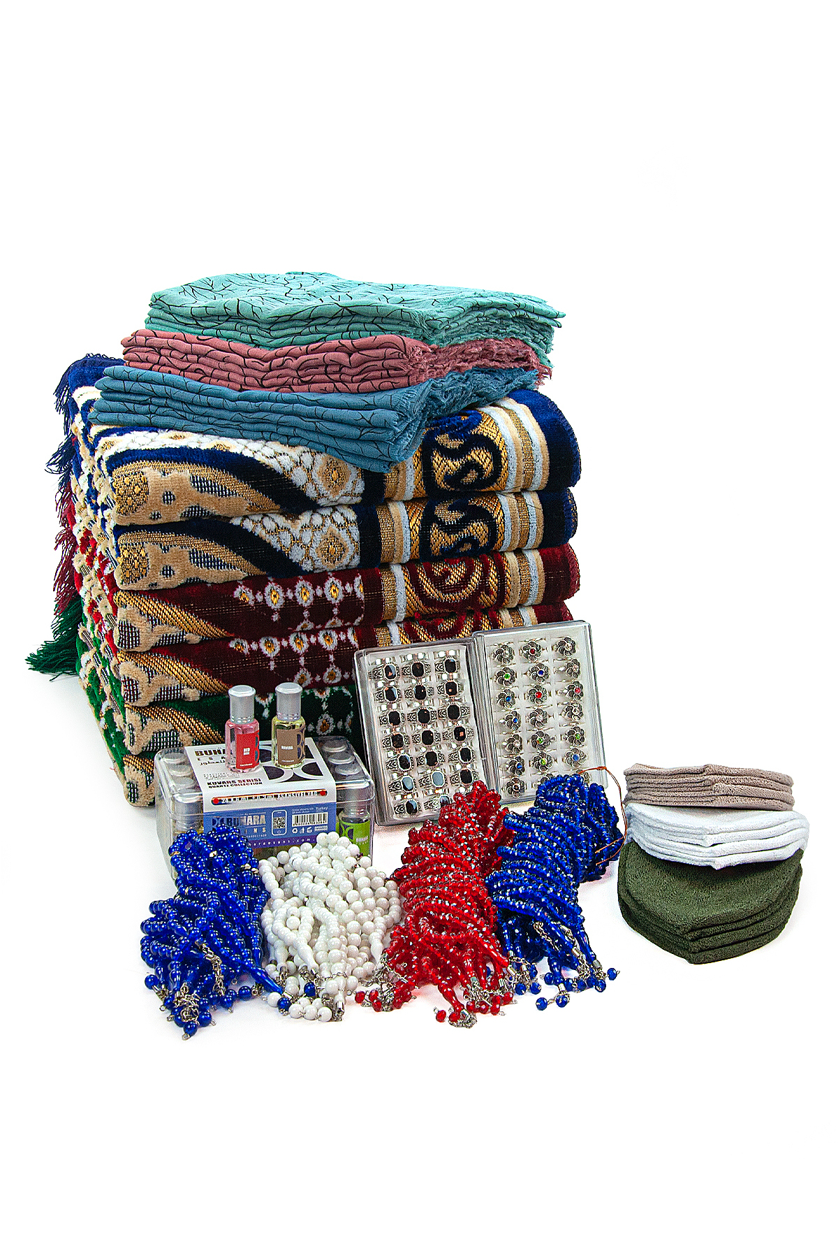 Hajj and Umrah Velvet Prayer Sheet Set for 20 People – Deluxe (EYB)
