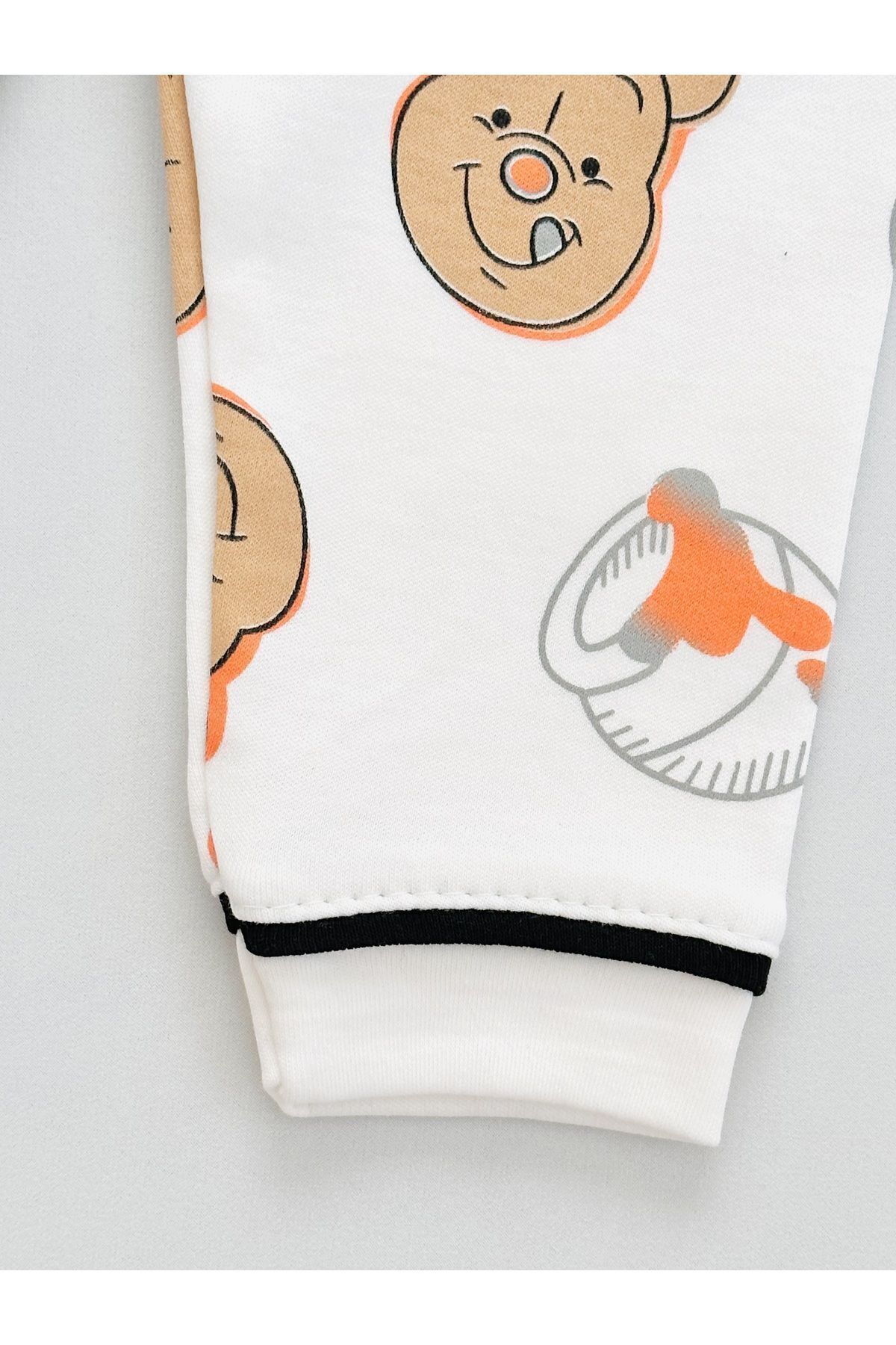 Ege Bebek Kız ve Erkek Bebek Pooh Baskılı %100 Pamuklu Alt Üst Gecelik Takımı, 6-9-12-18-24 Ay Pijama Takımı fotoğrafı 7 (önizleme)