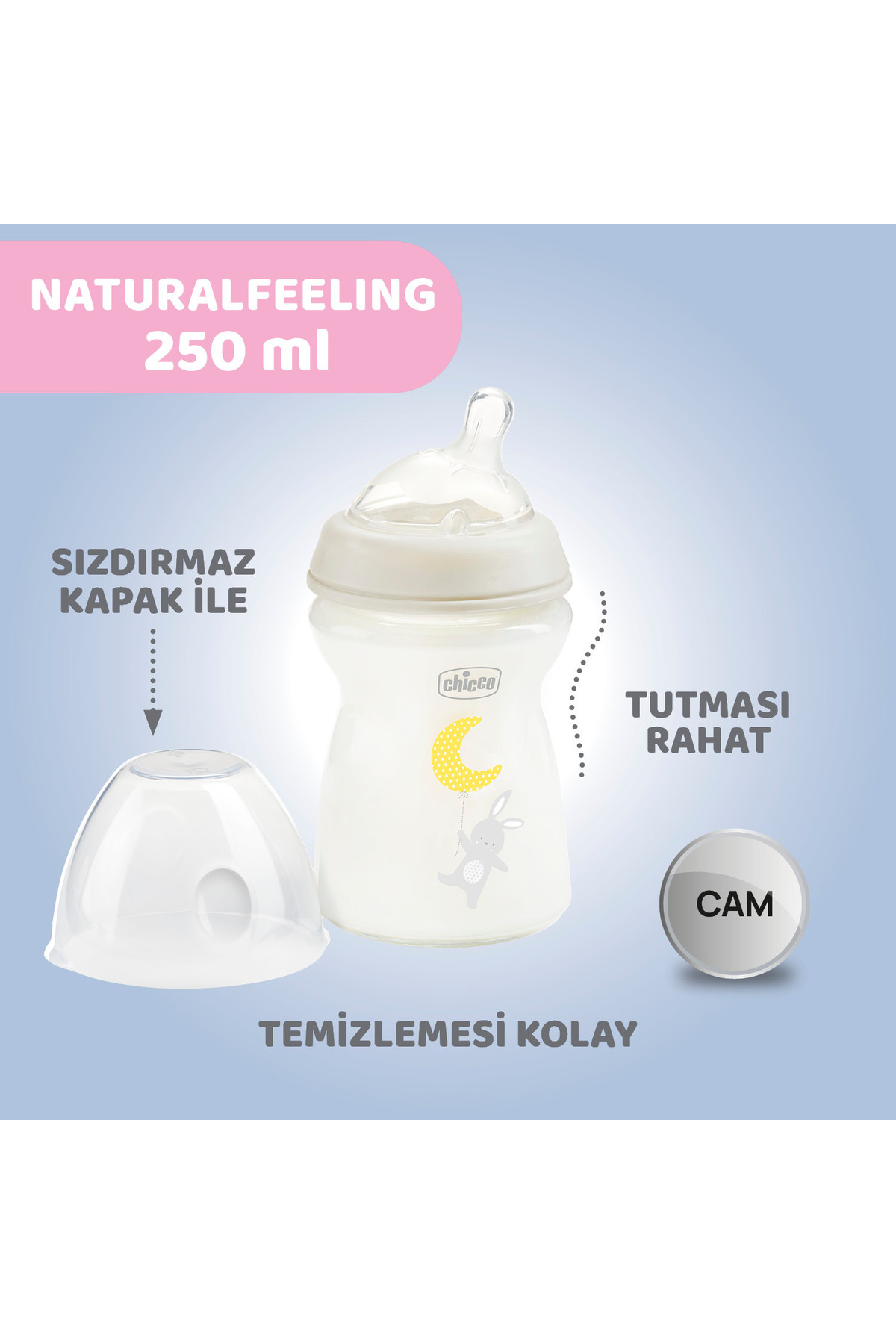 Chicco Chicoo Naturalfeelıng Cam Biberon 0 Ay 250 ml fotoğrafı 7 (önizleme)