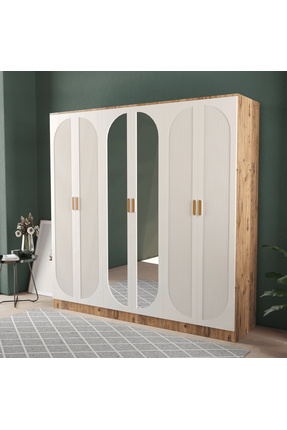 Genel Markalar SOHO 6 KAPAKLI EKO BAZALI GARDIROP - MDF KAPAK