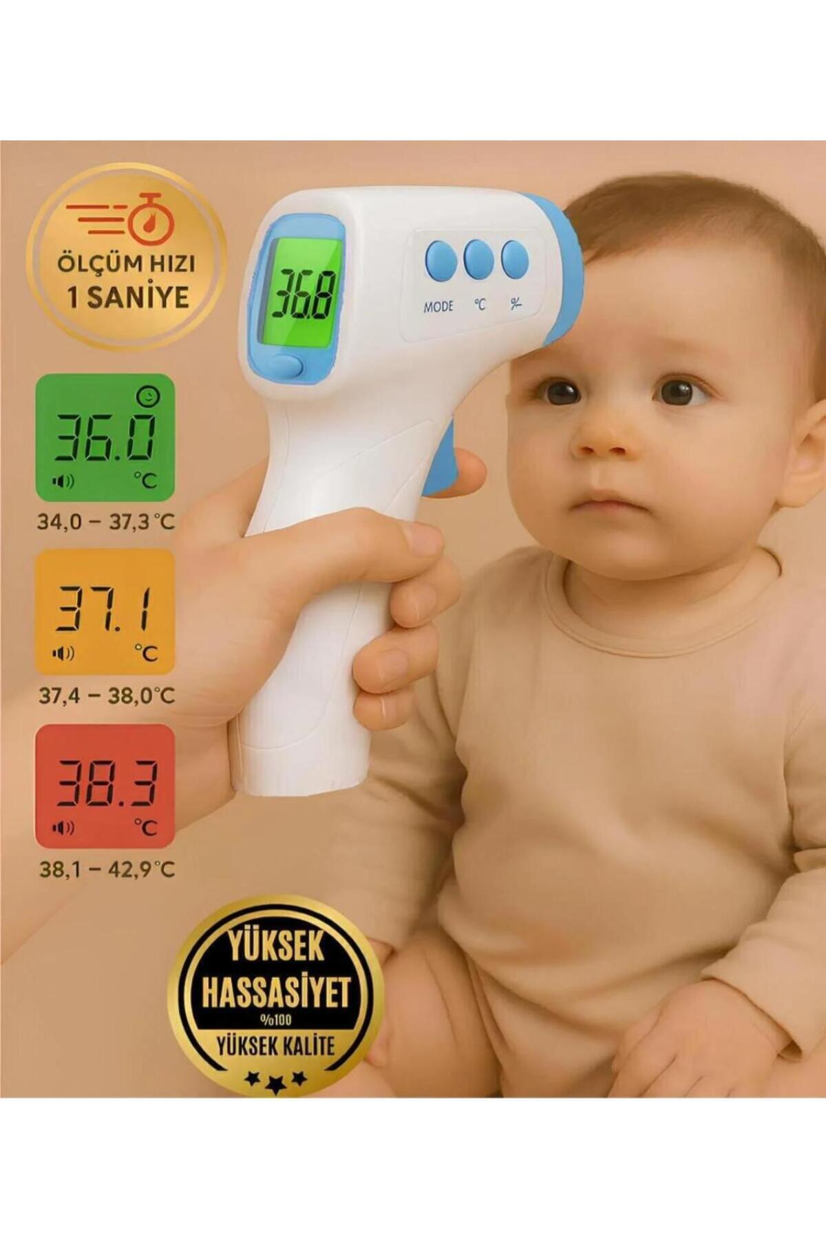 MorBebe Bebek Ateş Ölçer I Temassız Ateş Ölçer I Gıda ısı Ölçer I Kızılötesi Termometre I Alından Ateş Ölçer