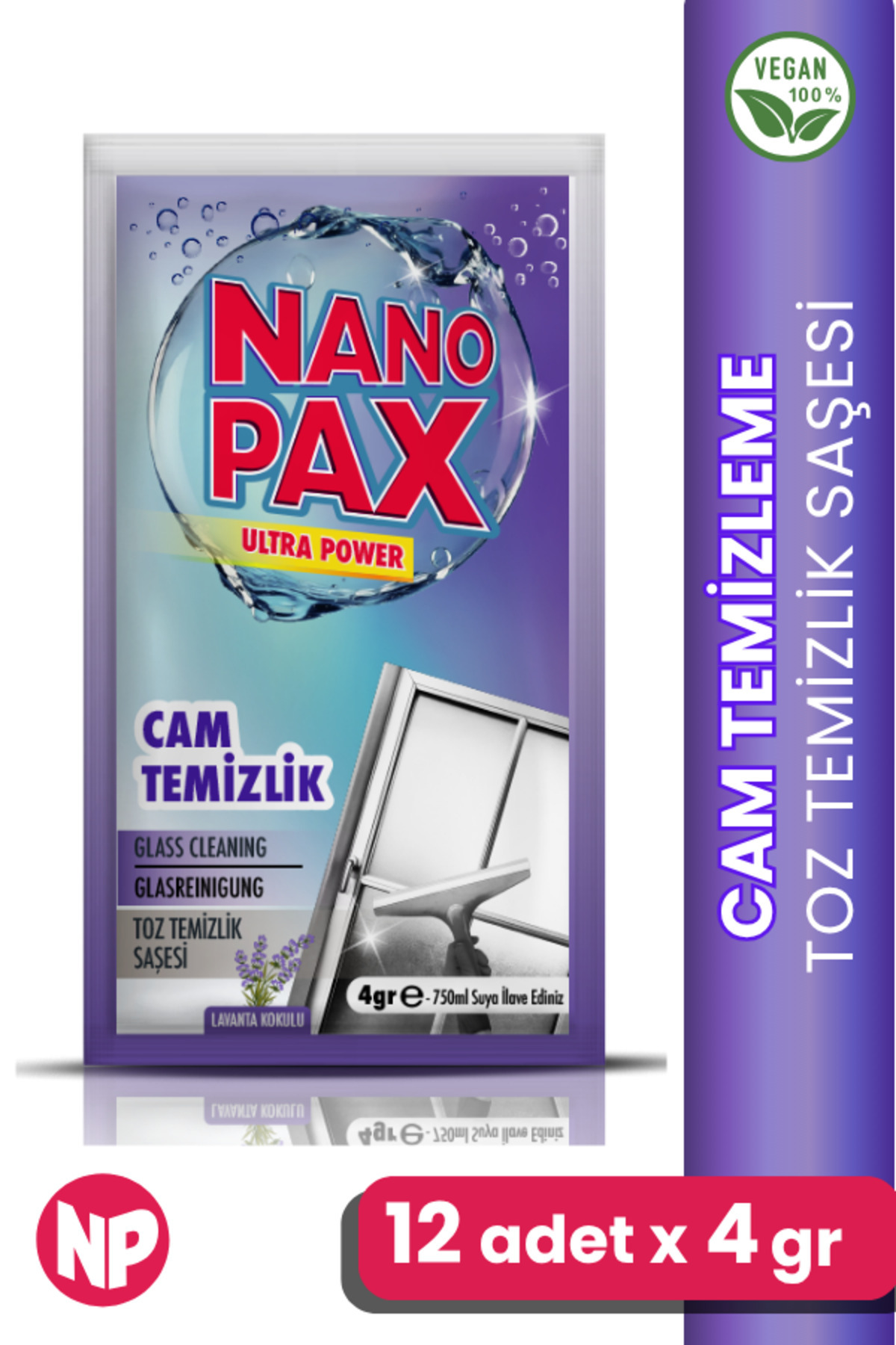 NanoPax CAM TEMİZLİK TOZ TEMİZLİK SAŞESİ (12 adet X 4gr)