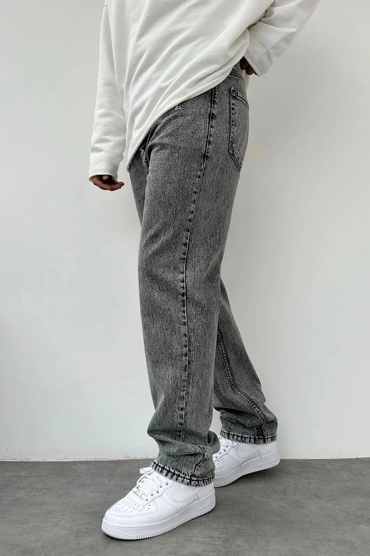 Neva Shop Neva Store Erkek Füme Baggy Jean görsel 3