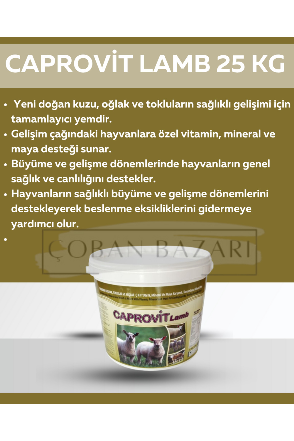Royal İlaç Caprovit Lamb 25 Kg Kuzular Için Yem Katkısı