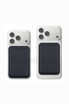 shop iPhone için MagSafe özellikli Mikro Dokuma Cüzdan Siyah