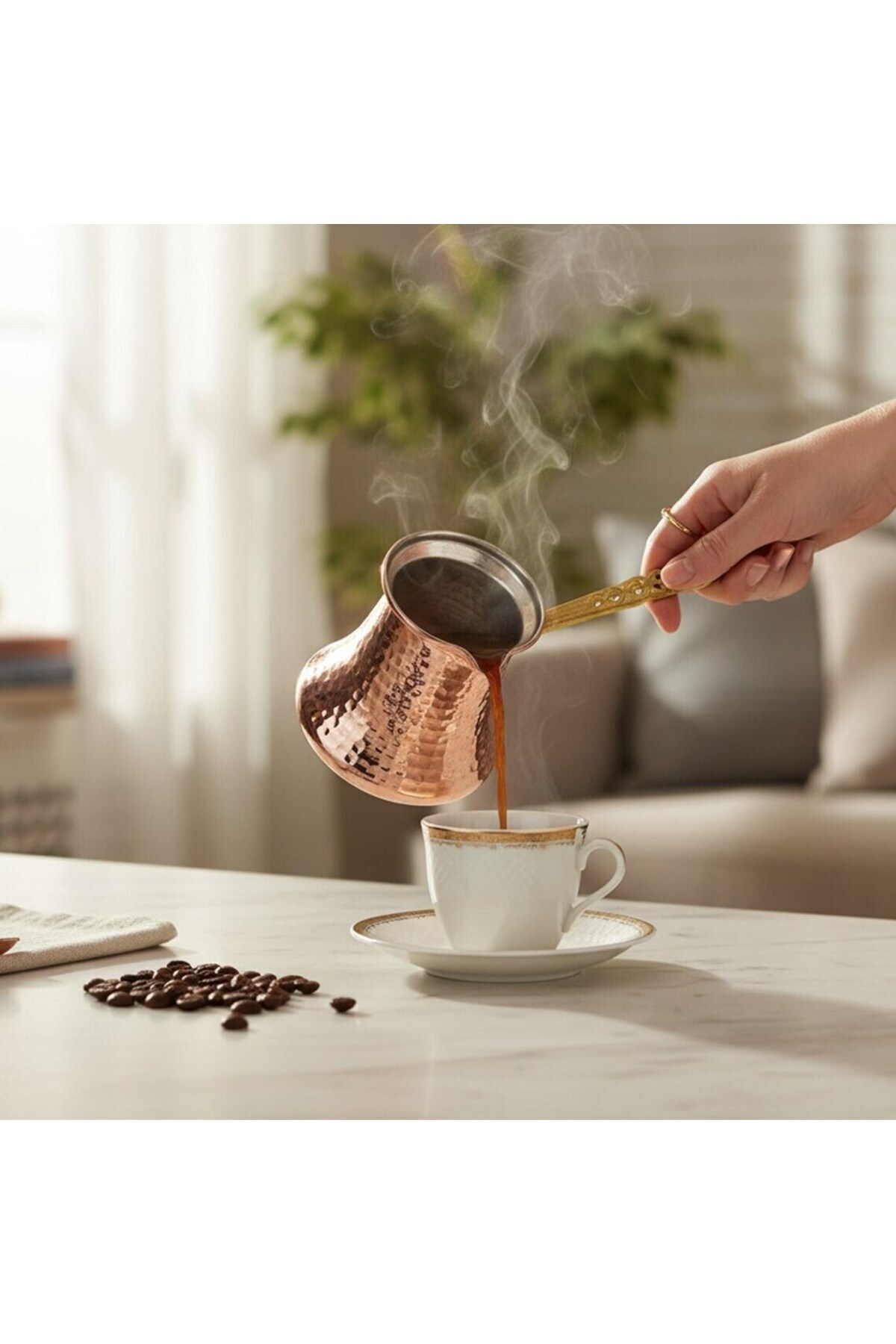 E orient Bakır Klasik Cezve (3 kişilik)