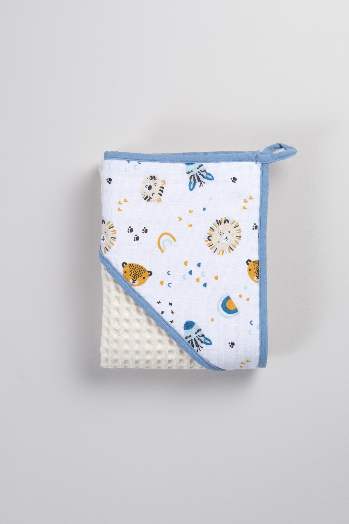 Bondberro Waffle Kumaş %100 Pamuk Bebek ve Çocuk Bornoz Havlu fotoğrafı 3 (önizleme)