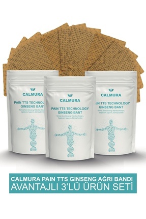 Calmura Hızlı Etkili Doğal Ginseng Ağrı Bandı Uzun Süreli Etki Transdermal Ba...