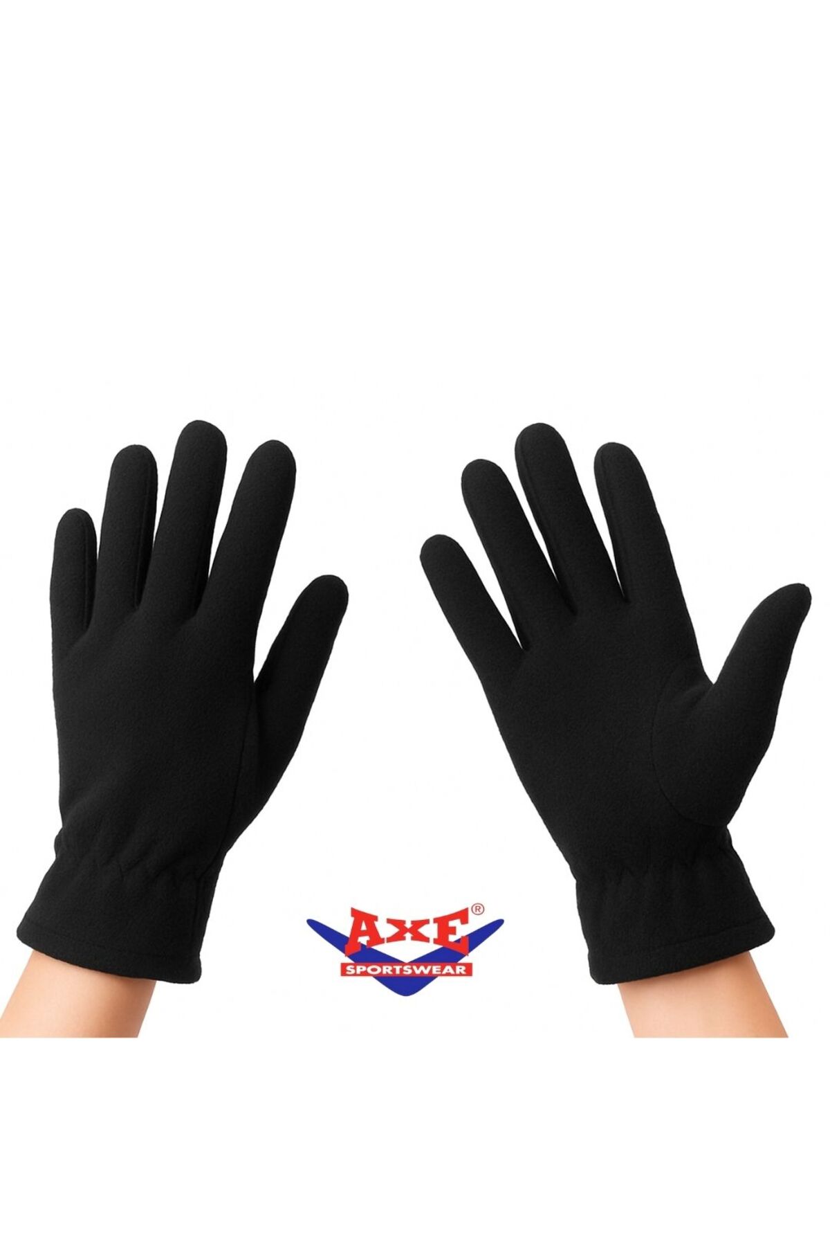 AXE SPORTSWEAR  Kadın Siyah Kışlık Yumuşak Dokulu Termal Polar Eldiven Glove - Görsel 4