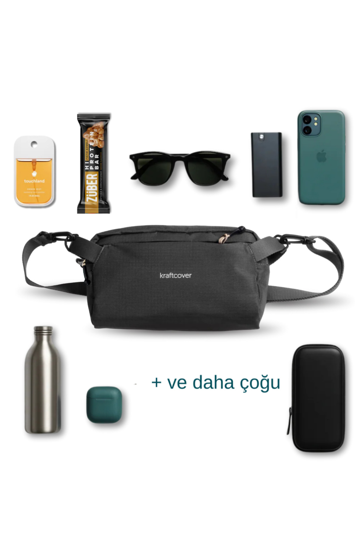 KraftCover  Rove Sling Unisex Su Geçirmez Çapraz Çanta | Hafif, Katlanabilir, Leke Tutmaz - Görsel 3