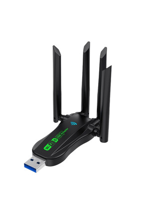 TrkTech 4 Antenli Çift Bant Kablosuz Wireless Adaptörü USB 3.0 AX900+BT5.4