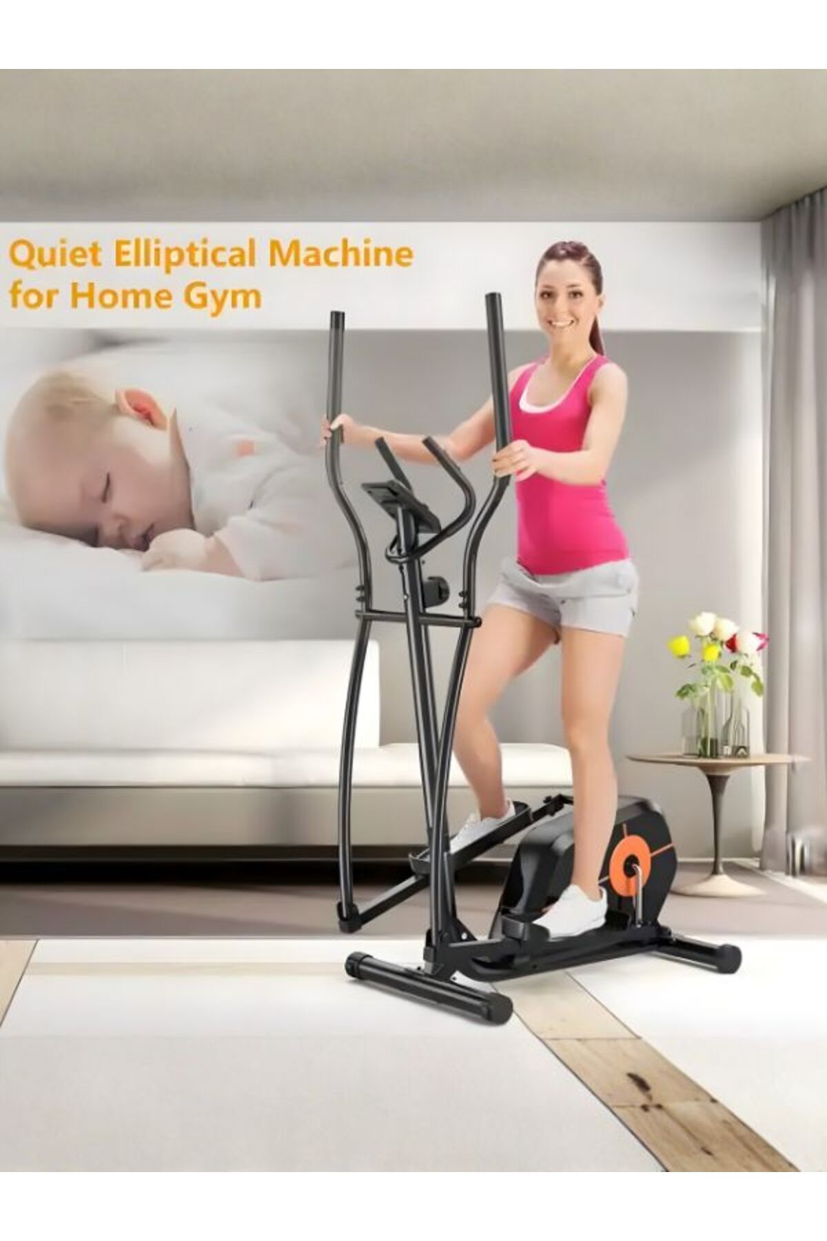 دراجة تمارين مع شاشة LCD ومقاومة مغناطيسية قابلة ل...