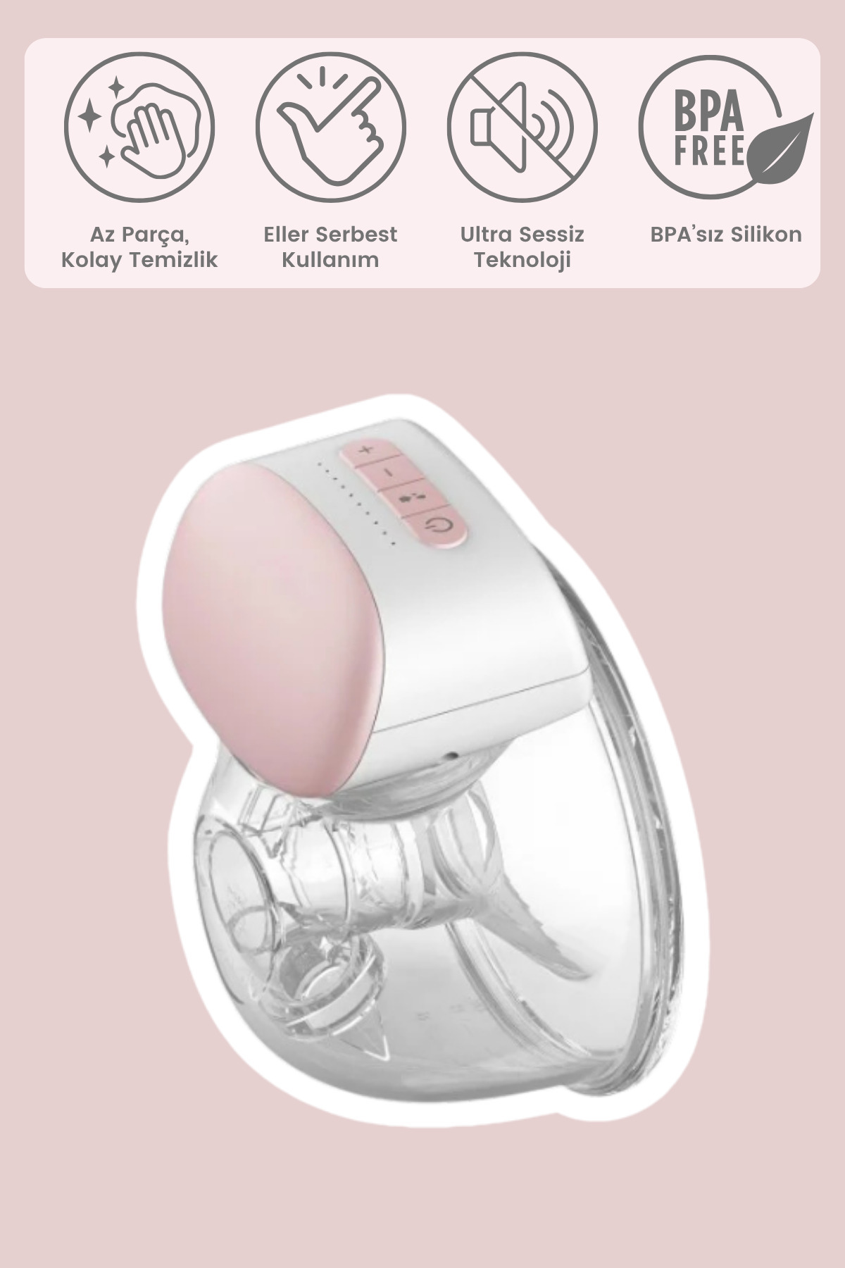 Bebebao P1 240 ML Giyilebilir Elektrikli Süt Sağma Göğüs Pompası fotoğrafı 2 (önizleme)