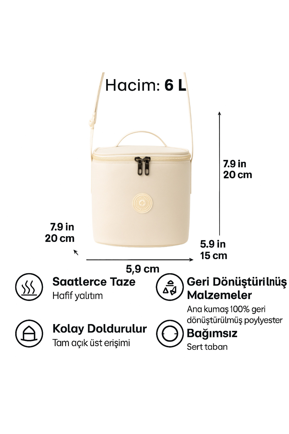 Alone Termal Yemek Ve Biberon Çantası | 9311 Bej Beslenme-mama-buzluk Bölmeli fotoğrafı 3 (önizleme)