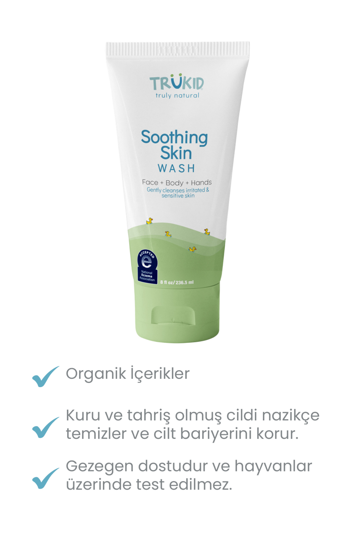 Trukid Çok Kuru ve Hassas Ciltler için Yatıştırıcı Yüz ve Vücut Yıkama Jeli 236.5 ml fotoğrafı 2 (önizleme)